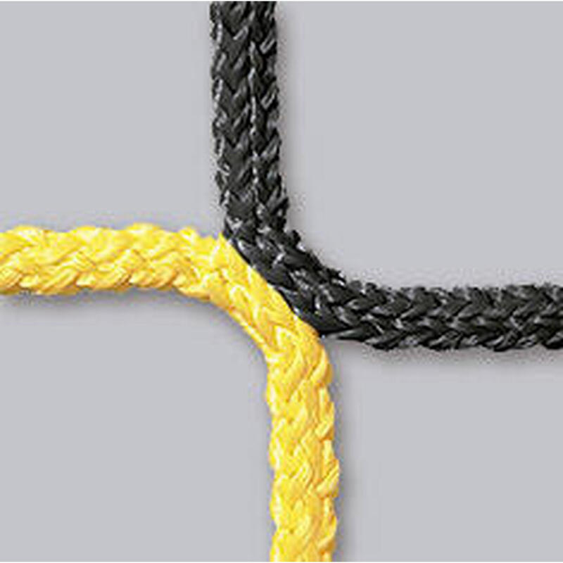 1 Paar Erwachsenetornetze für Prof– 4mm Maschenweite 120mm, Farbe: Gelb/Schwarz