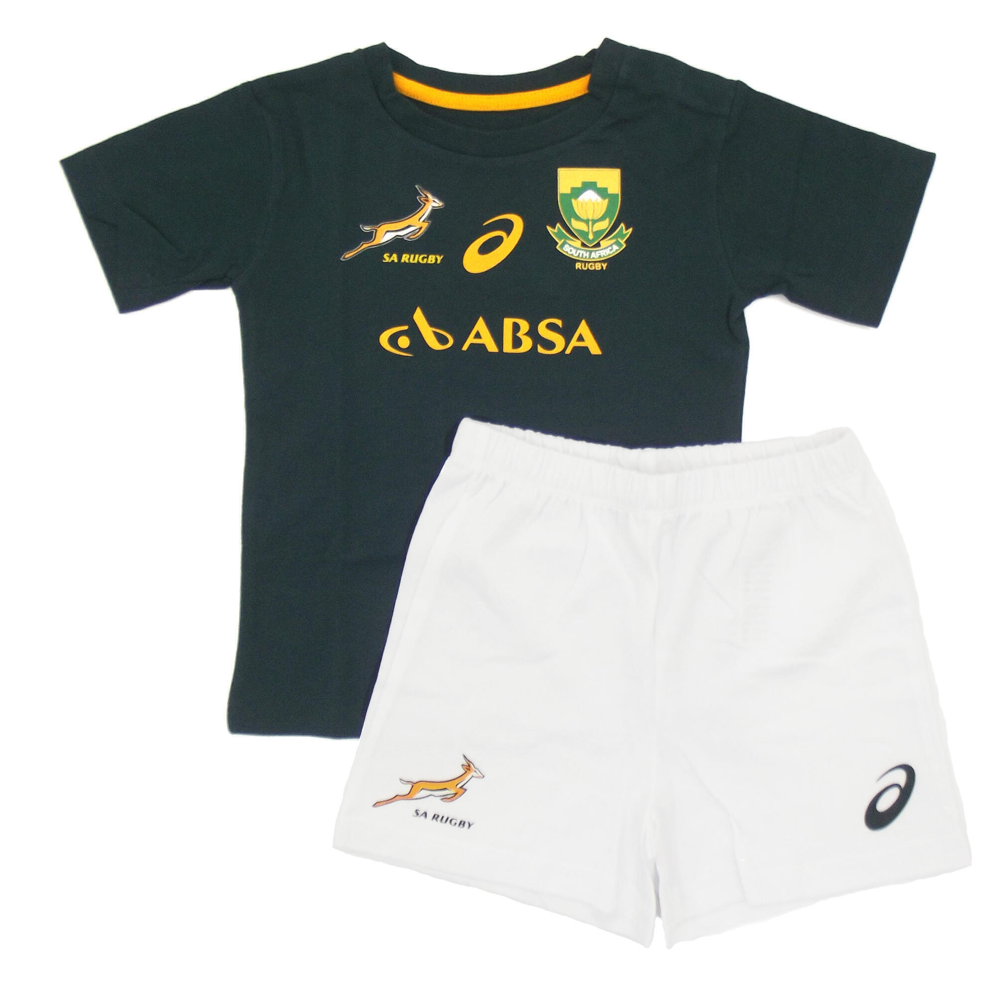 ASICS South Africa Springboks Infants Home Match Kit Green 1/4