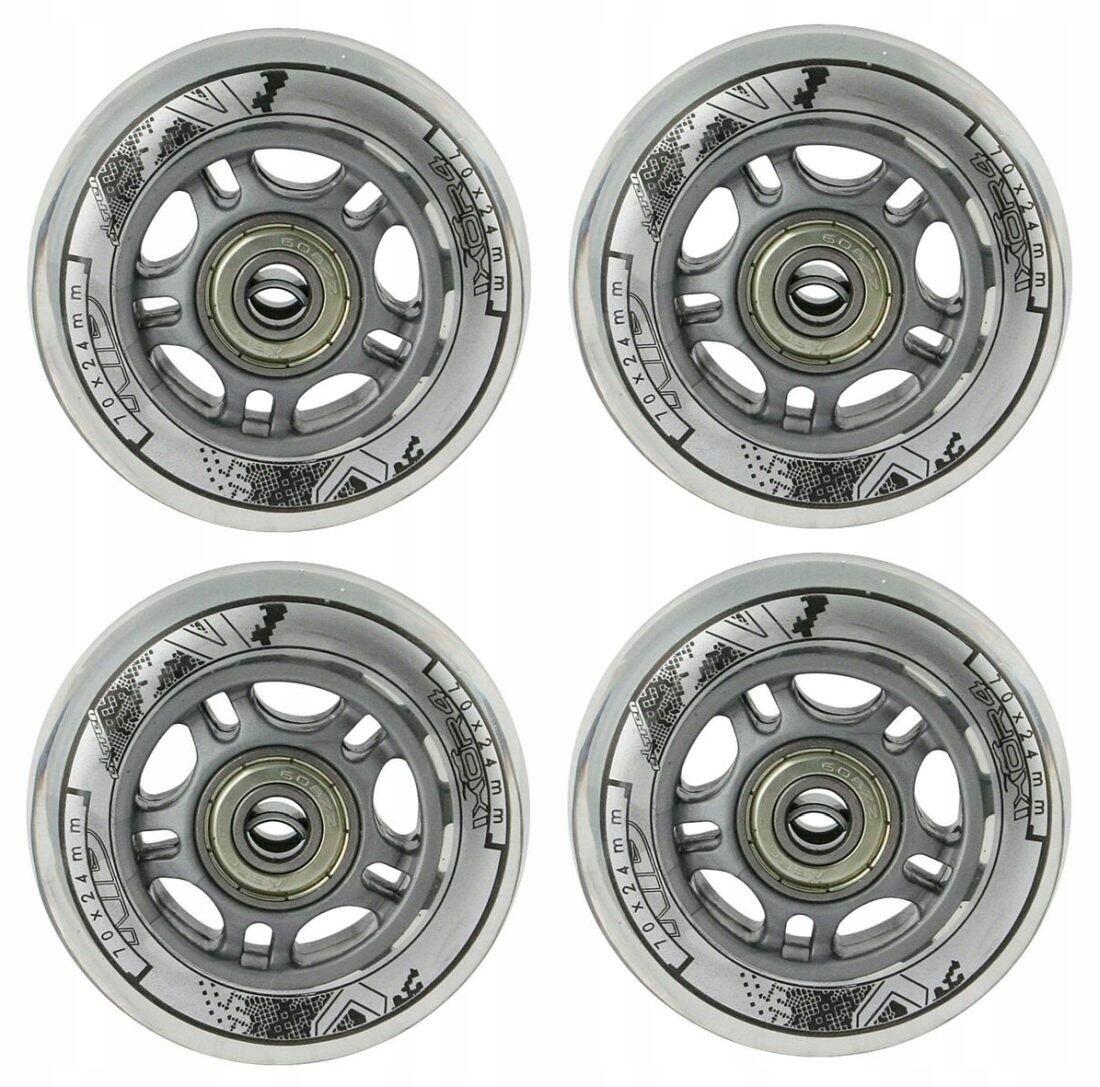 NILS PU 72x24 82A TRANSPARENT (4 pièces) + ABEC-7 (8 pièces) KIT NILS EXTREME