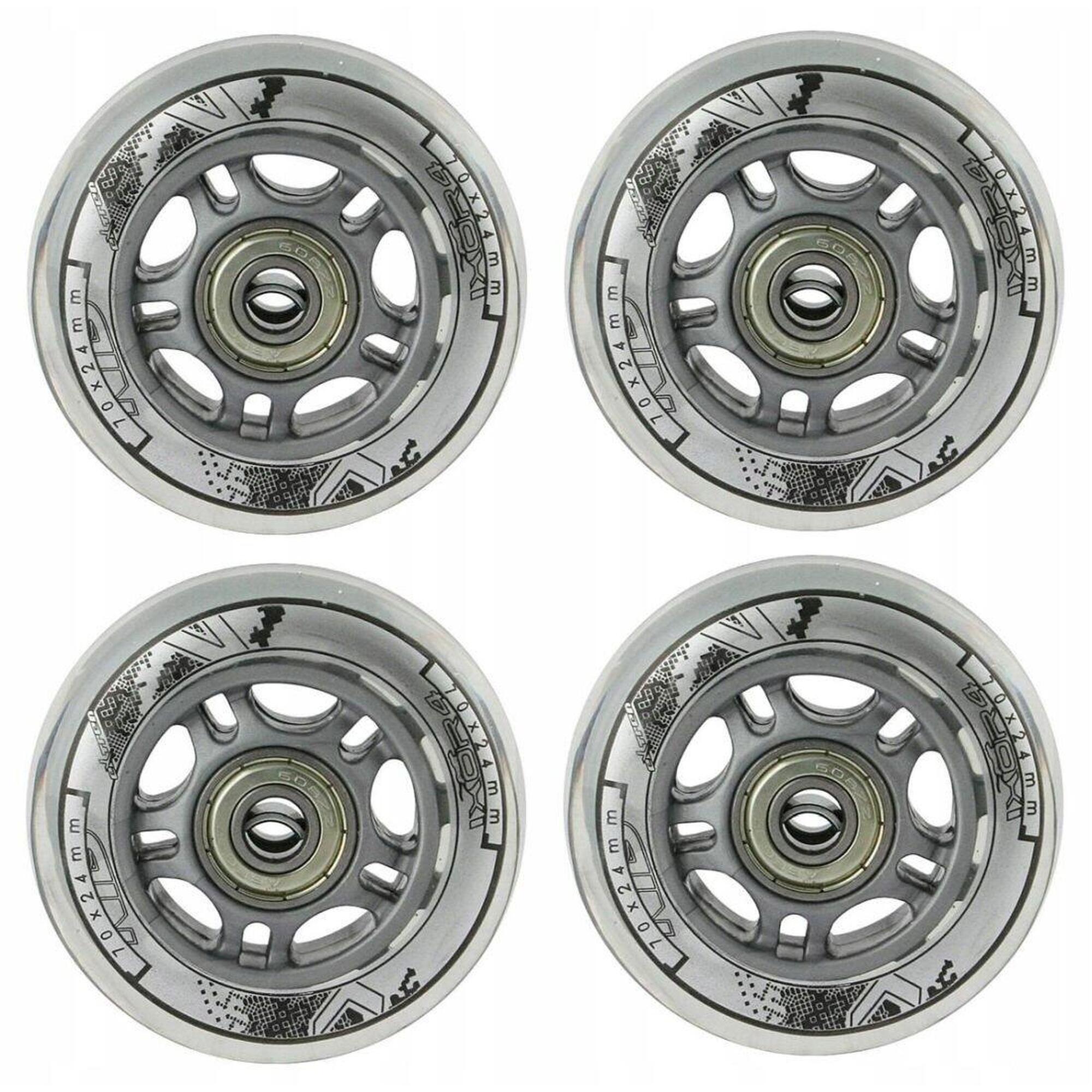 NILS Sestava čirých PU koleček 72x24 + ložiska ABEC7 NILS EXTREME