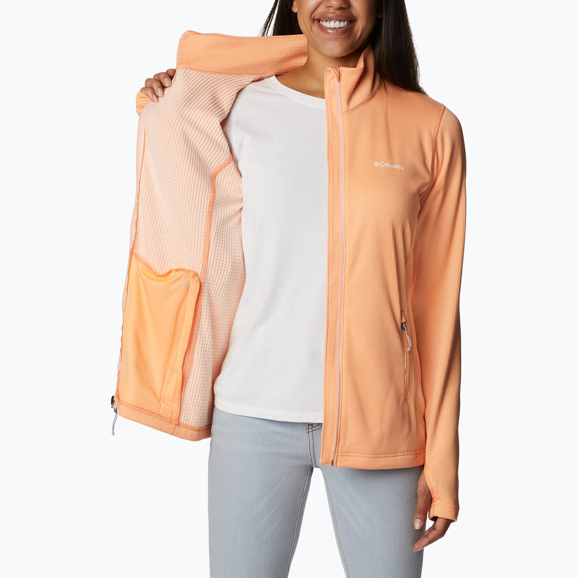 Pull de trekking Columbia Park View Grid Fleece pour femmes 4/5
