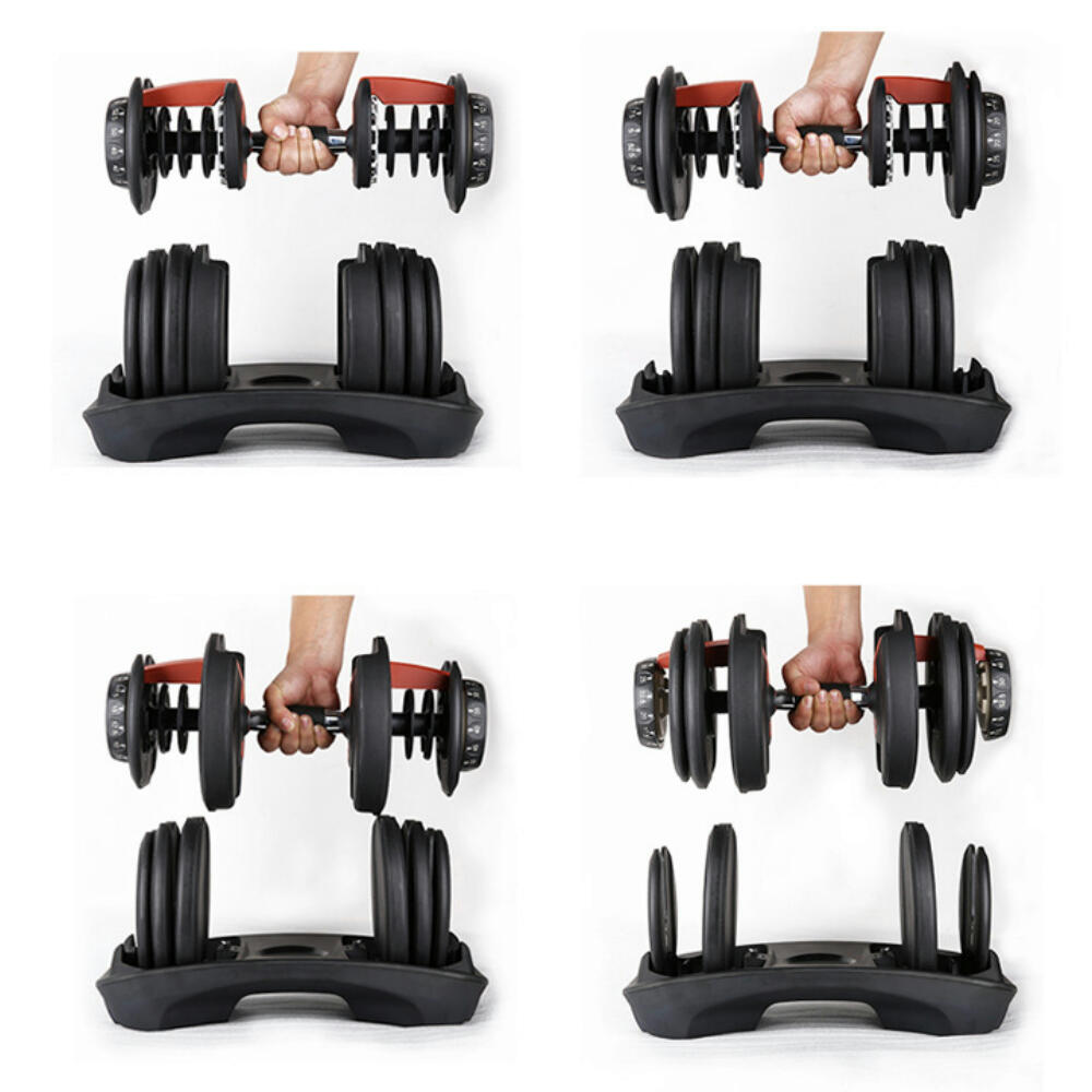 2 Mancuernas Ajustables Power 5-40 kg (Par) con Base de Almacenamiento 2/4