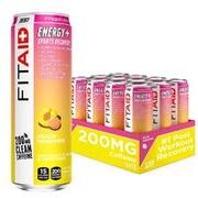 FITAID Energy®️ Clean Energy Sports Recovery Drink 12 cans - Peach Mandarin