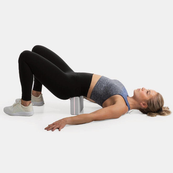 Gymstick Vivid Yoga Block - Gris - Avec vidéos d'exercices en ligne 2/3