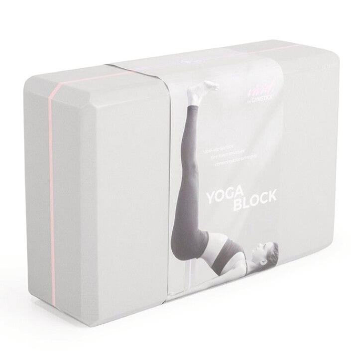 Gymstick Vivid Yoga Block - Gris - Avec vidéos d'exercices en ligne