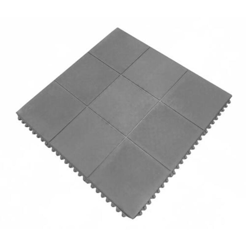 Dalle caoutchouc 14mm Système clic - 90 x 90 cm - Gris