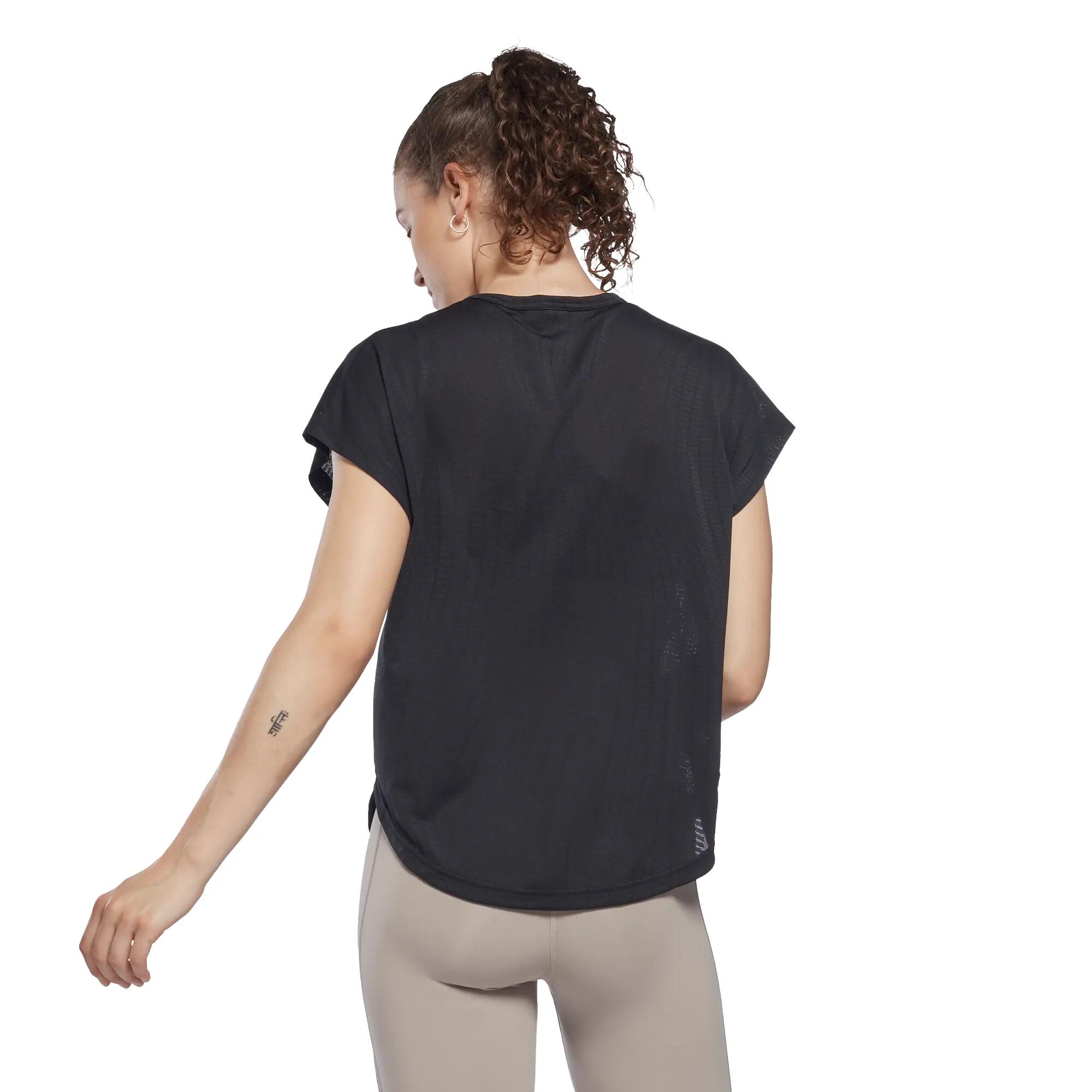 Maglietta Logo Sul Petto Donna Reebok Nero 4/7