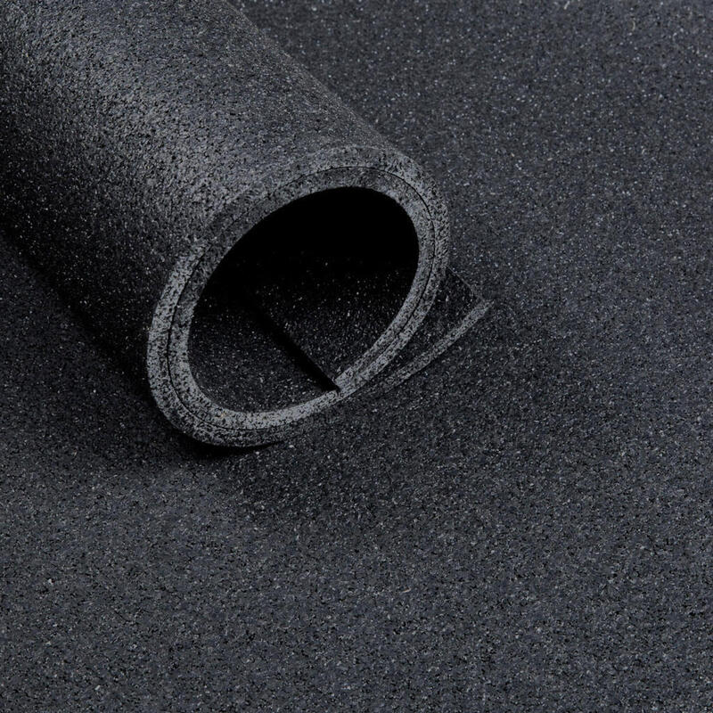 Rouleau de sol sportif de 10 m² - Epaisseur 10 mm - Aspect asphalte noir