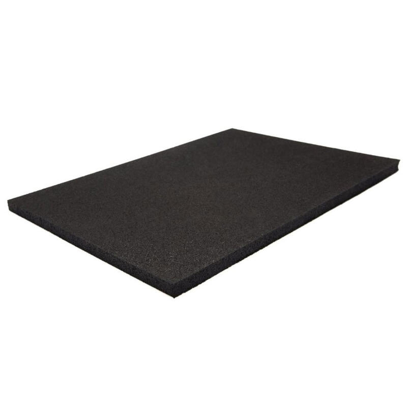 Protetor de chão piso desportivo 2m2 (100 x 200 cm) - Espessura 10mm Preto