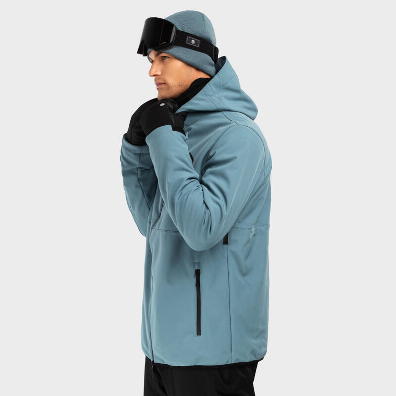 Casaco Desportos de inverno SIROKO W2 Beluga Azul-aço Homem