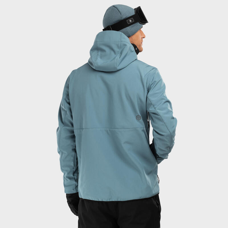 Jacke Wintersport SIROKO W2 Beluga Stahlblau Herren