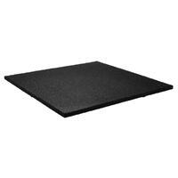 Carrelage sol sportif 100x100cm 15mm - Grain extra fin - Noir