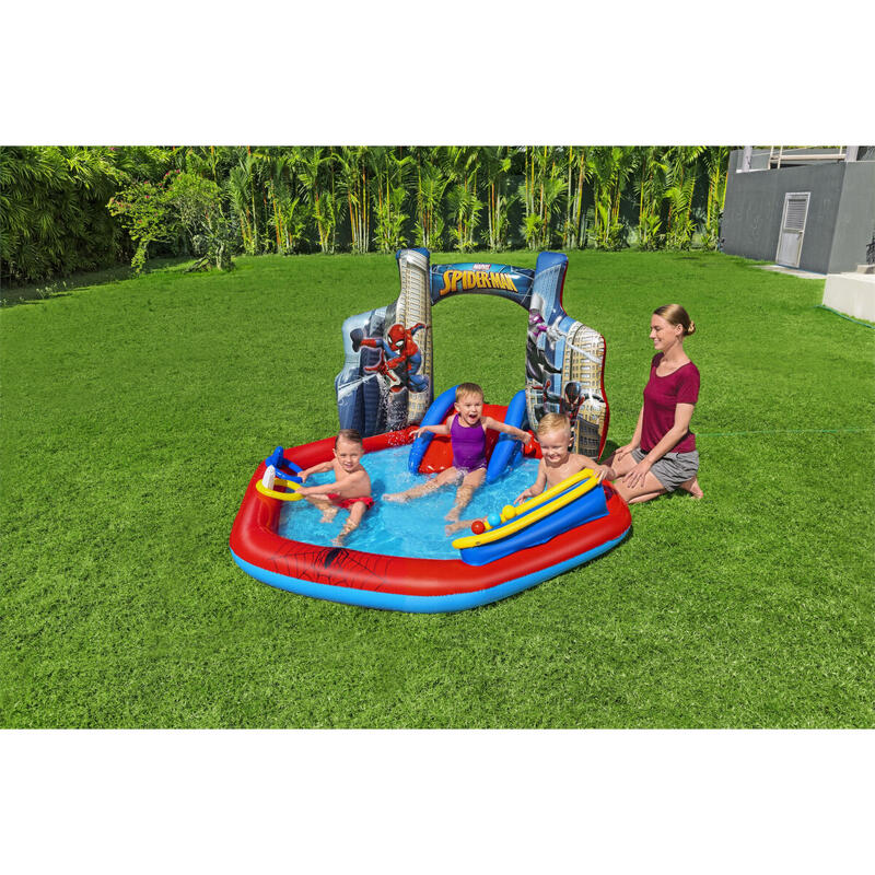 Aire de jeux gonflable spider-man 2,11 m x 2,06 m x 1,27 m