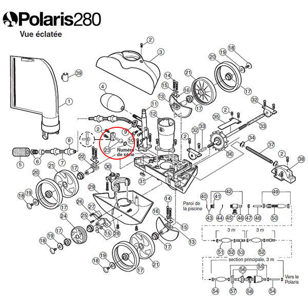 Kit jet arrière de propulsion pour polaris 180/280/380