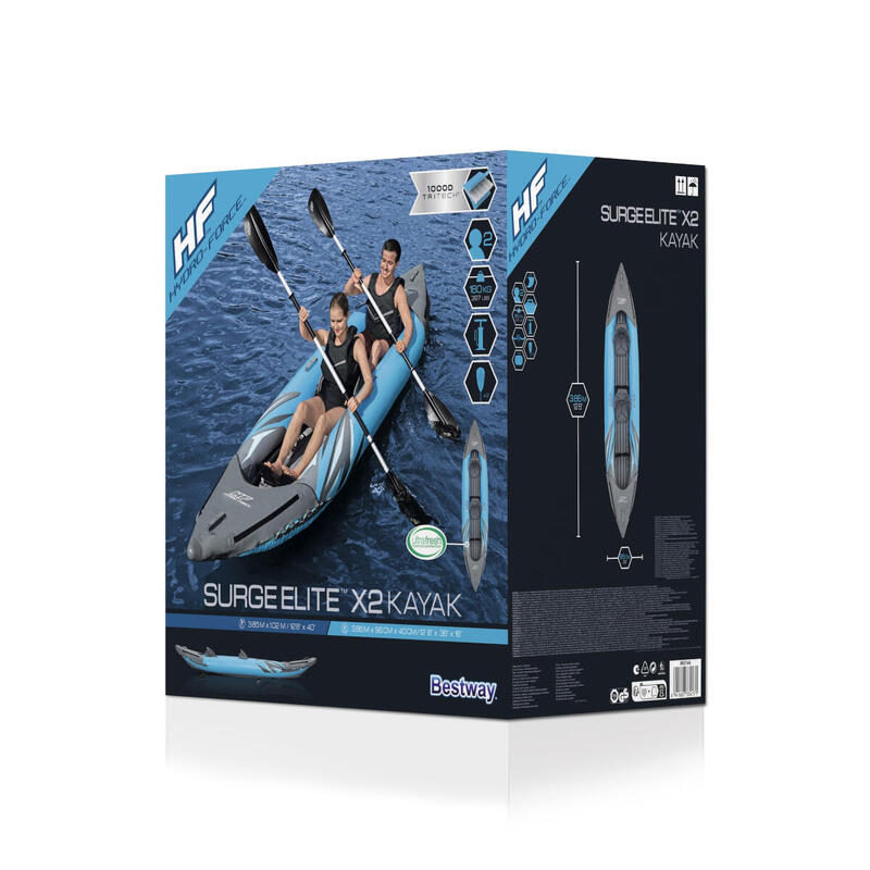 Kayak gonflable pour deux personnes surge elite 3,82 m