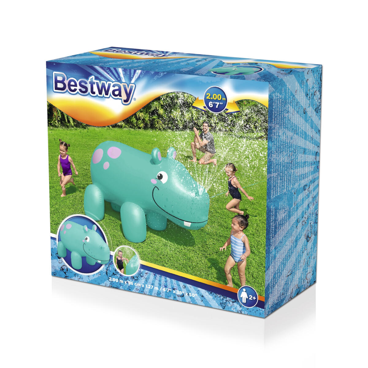Fontaine à eau gonflable jumbo hippo 200 x 96 x 127 cm 2/6