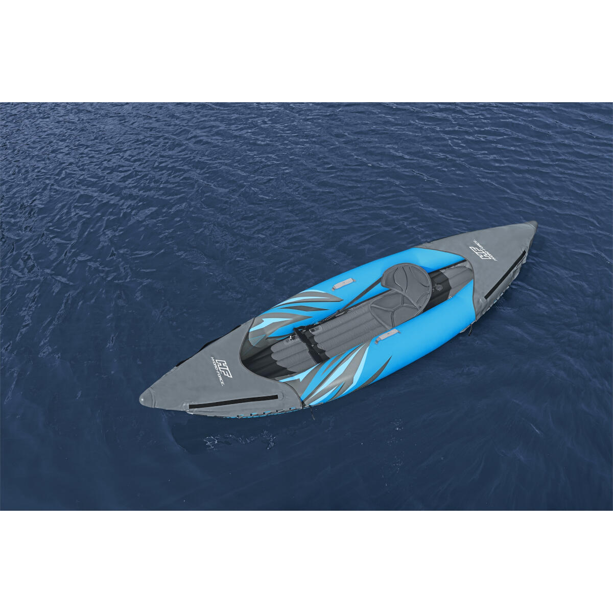 Hydro-Force Surge Elite 1 Person Inflatable Kayak Set | Inflatable Kayaks, Grey 4/6