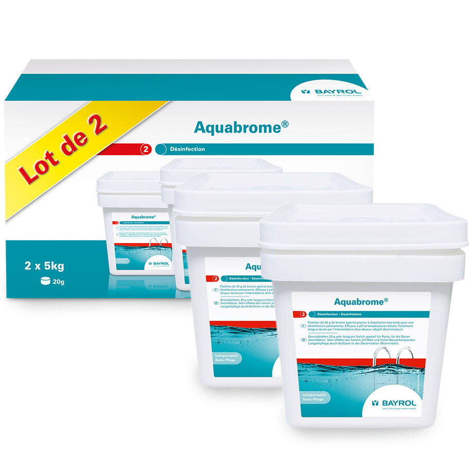 Bayrol - Brome Lent Pastille 20g 2x5kg - Brome Piscine - Blanc - Decathlon