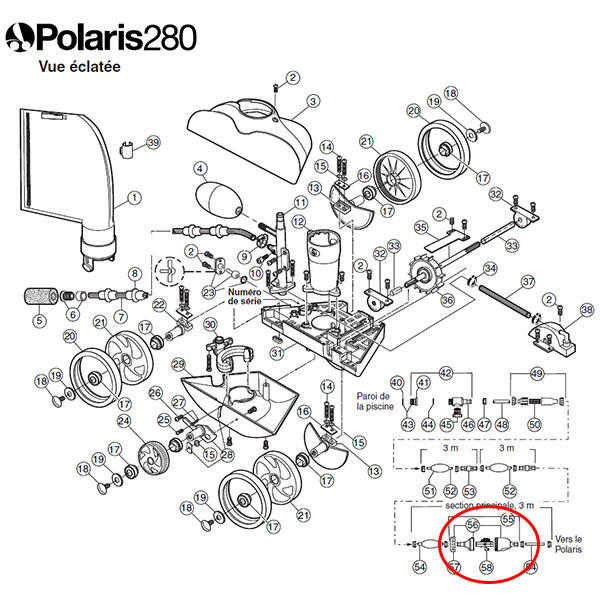 Vanne de recul de rechange pour polaris 280 2/2