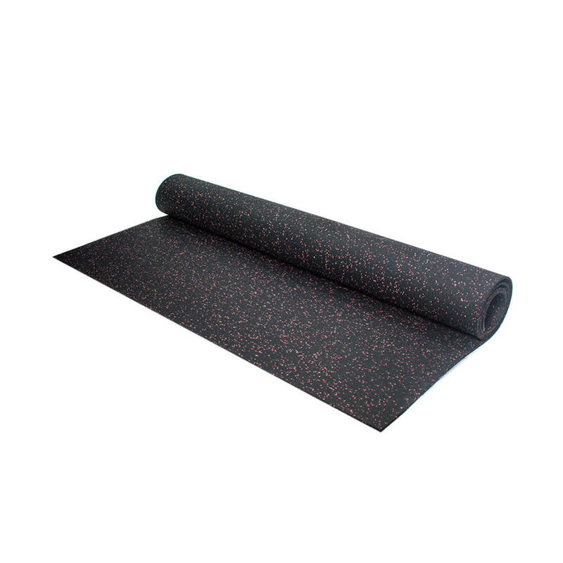 Protetor de chão piso desportivo - Rolo de 12,5m2 - Espessura 6mm Preto/Vermelho