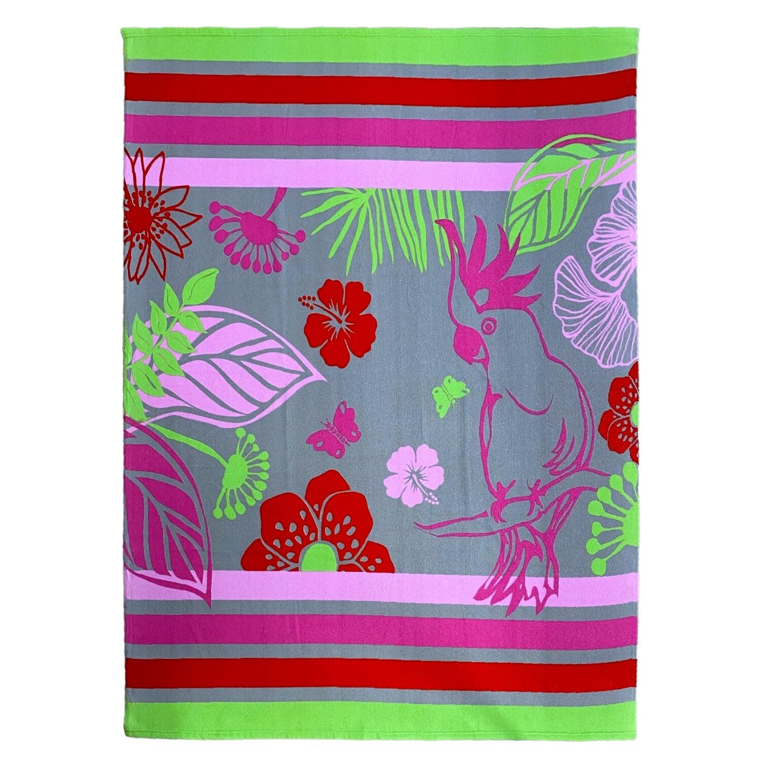 Le Comptoir De La Plage - Serviette De Plage Microfibre Malaga 140x170 220g/m² - Serviette - Multicolore - 48 Xl - Decathlon