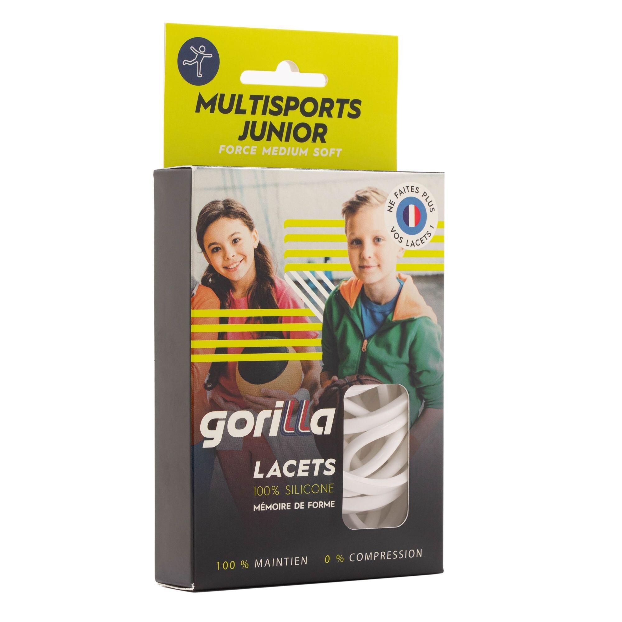 Lacets lastiques multisports junior 100 silicone NOIR LACETS