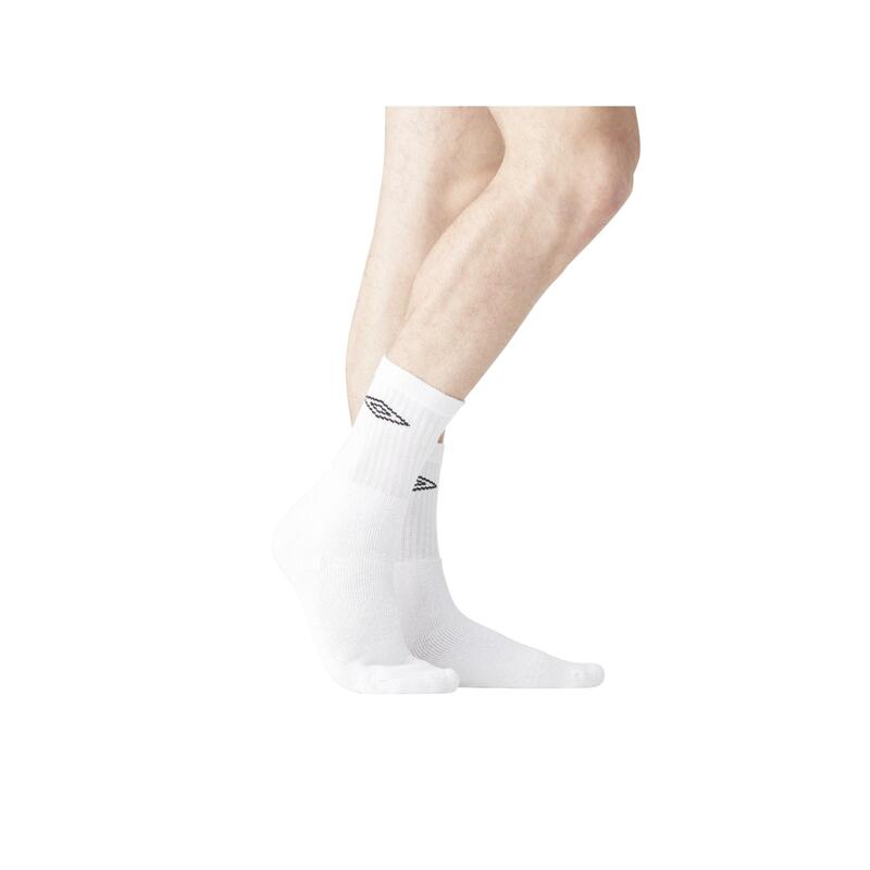 Mi-chaussettes de sport homme blanc T43/46 UMBRO : le lot de 5 paires à  Prix Carrefour