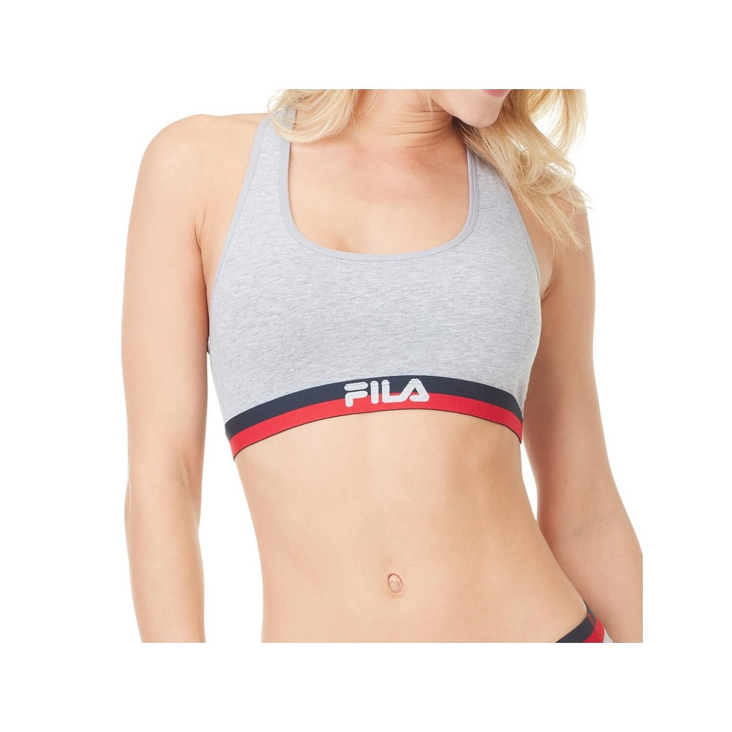 Lot de 3 Brassières coton Fila FU6048 Gris, Navy et Blanc 2/5