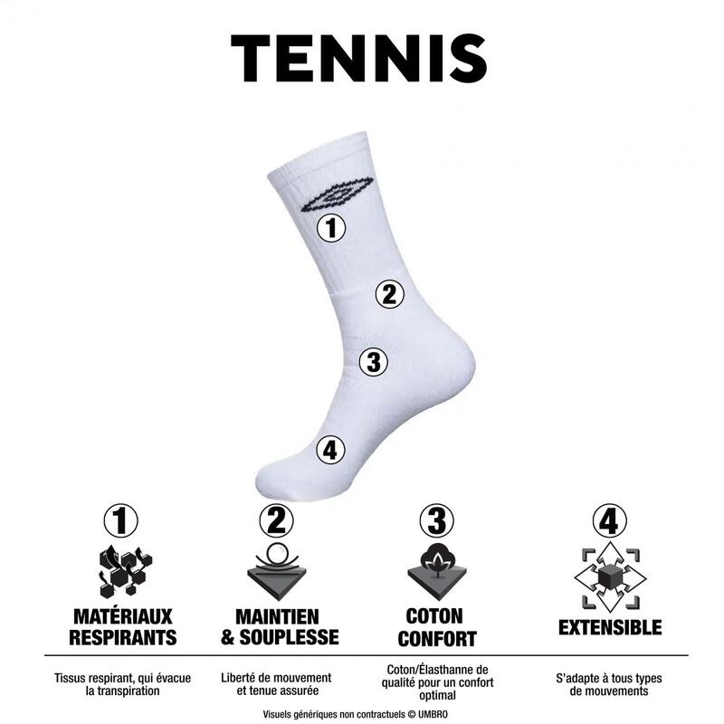 Umbro Lot de 6 Paires de Chaussettes Sneackers Homme Taille 43/46 Blanc -  Sous-vêtements Chaussettes Homme 24,90 €