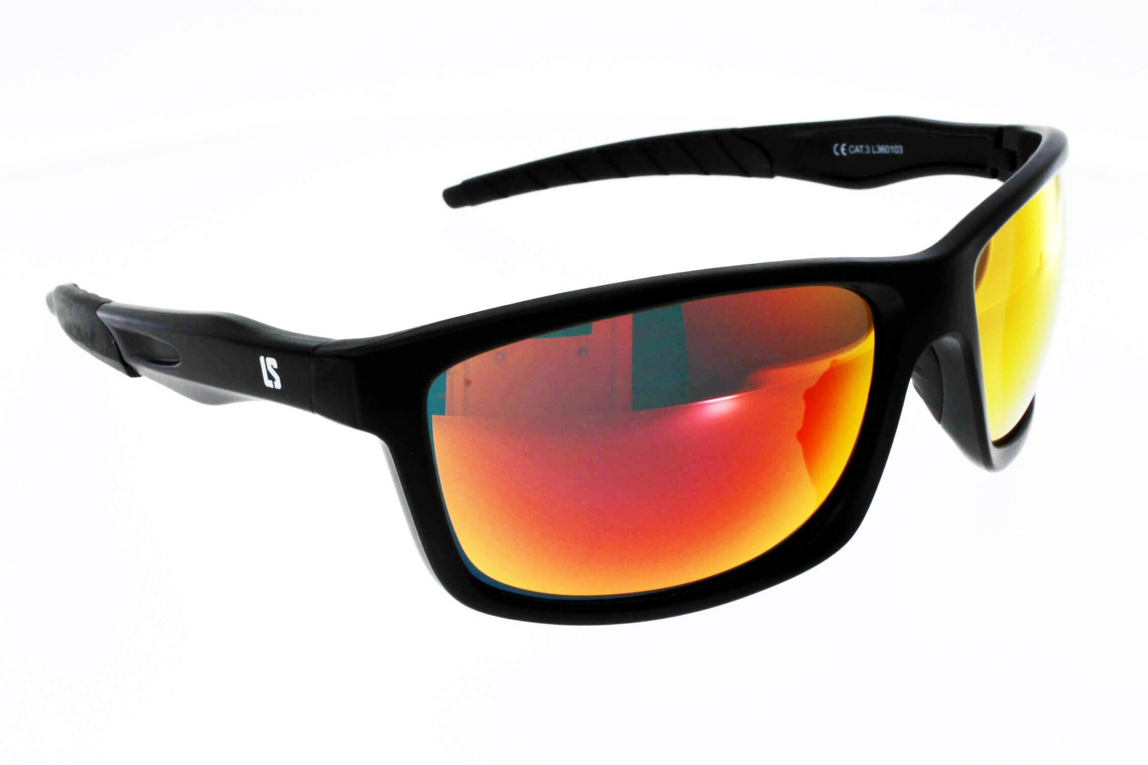 Lunettes de soleil adulte Loubsol Apia L360103 noir rouge catégorie 3 4/5