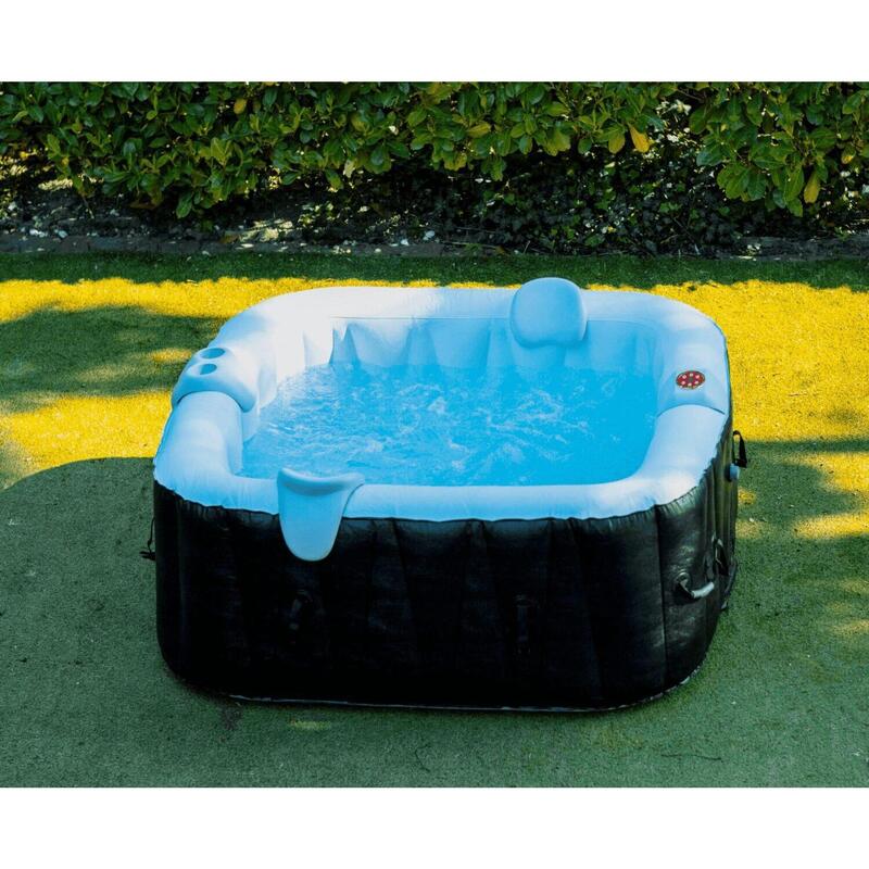 Spa inflable cuadrado 4 personas Ospazia - Hasta 40°C - Inflable en 5 minutos