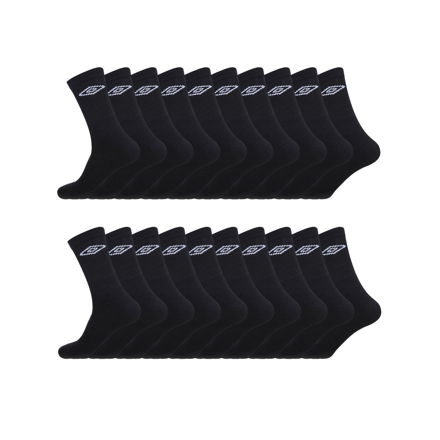 Lot de 20 Paires de Chaussettes   homme Noir 1/5