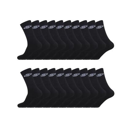 Lot de 20 Paires de Chaussettes homme Noir