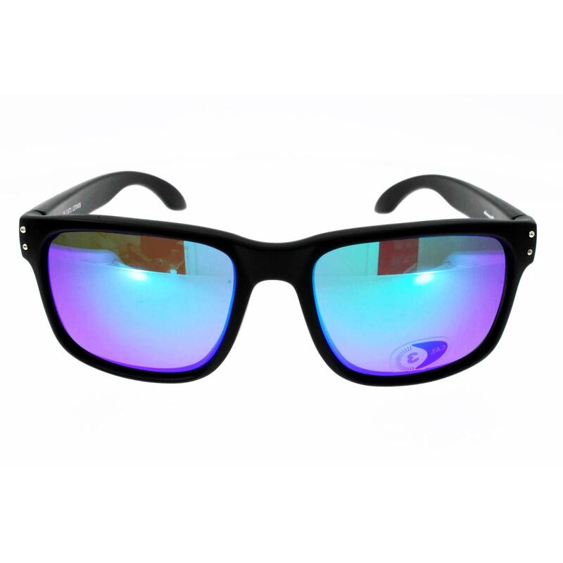 Lunettes de soleil sport adulte SKEENA Tyam Noir bleu Cat 3