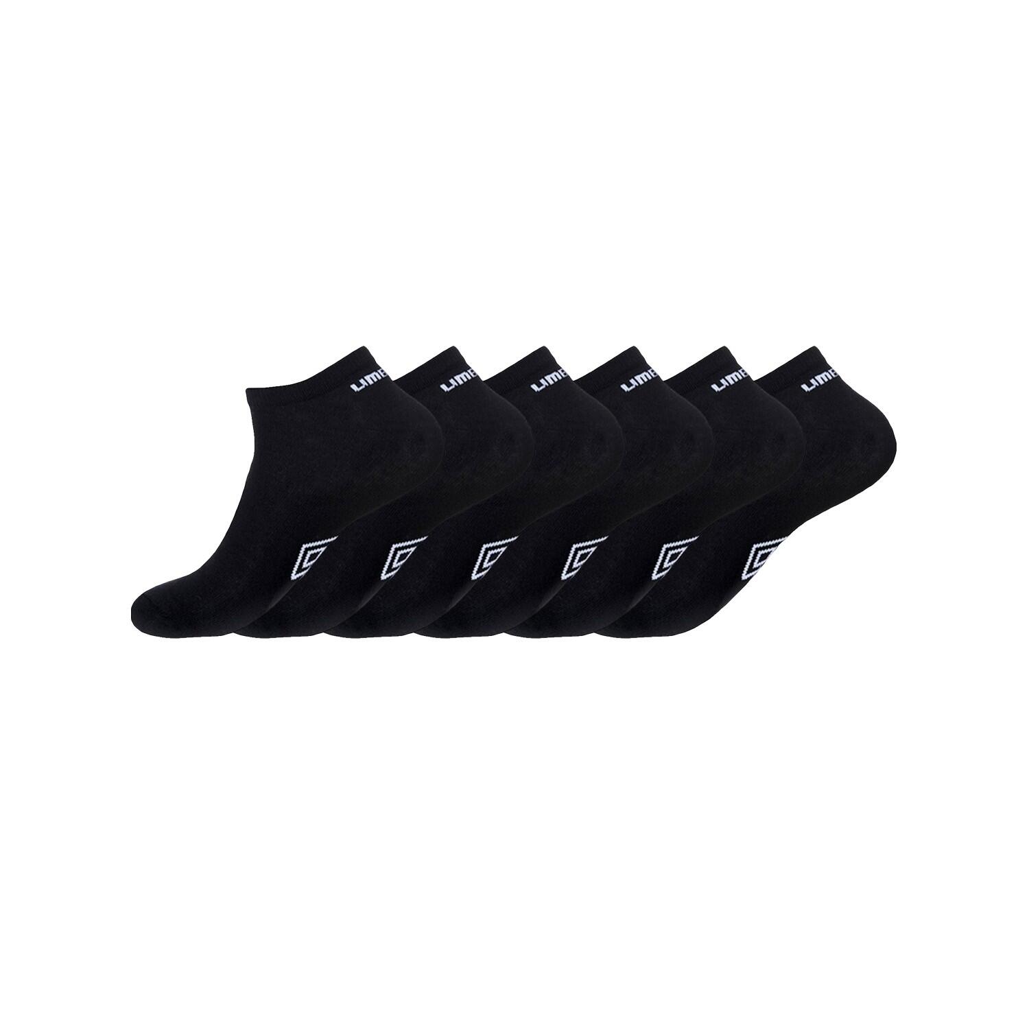 Umbro - Lot De 6 Paires De Chaussettes Sneackers Homme Taille 39/42 - Chaussettes - Noir - 39/42 - Decathlon