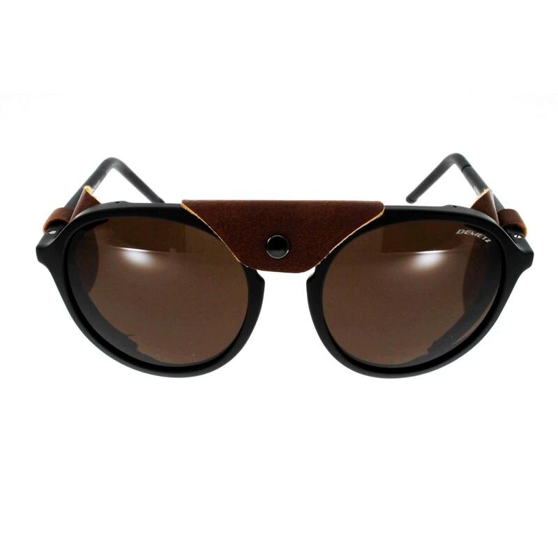 Lunettes de soleil DEMETZ Cliff Noir, verre marron en indice 4