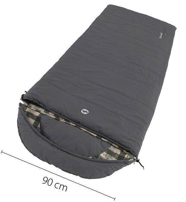 Śpiwór z poduszką Outwell Camper 235 x 90 cm (-15°C) zamek prawy