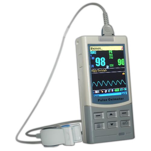 QUERALTO Handpulsoximeter Plethysmografische golfvorm Met sensor voor volwassenen MD300M