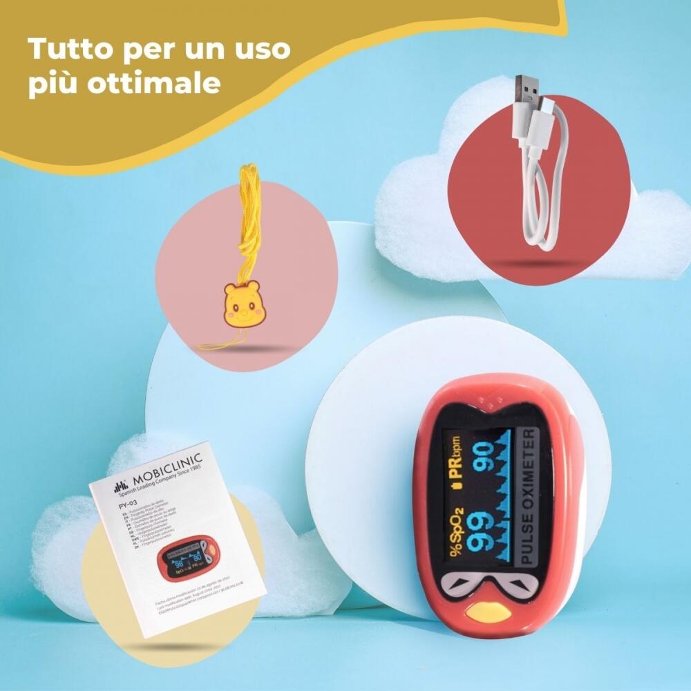 Oxymètre de pouls pour enfants pour enfants avec chargeur USB 5/6