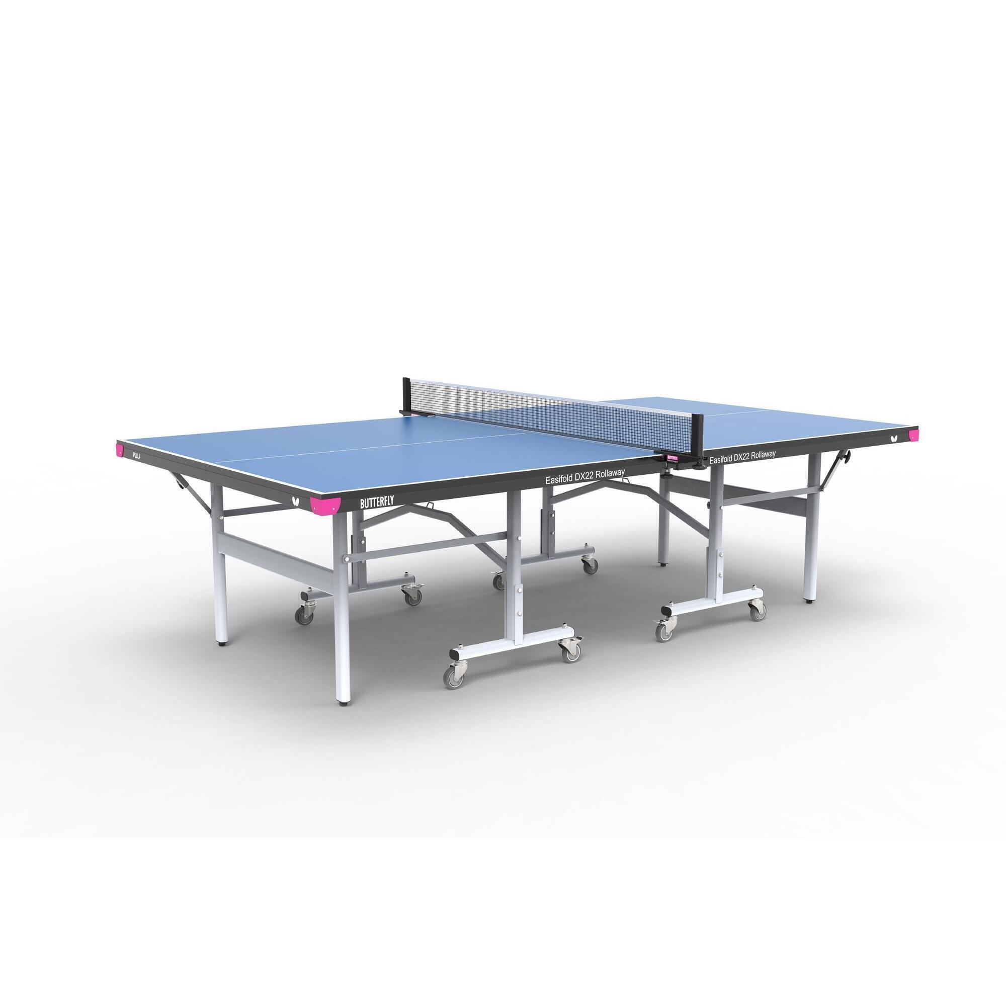 Butterfly Easifold Deluxe 22 Rollaway Table Tennis Table Blue 1/3