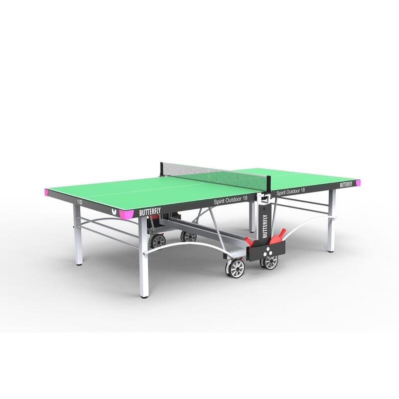 Butterfly Spirit 18 Outdoor Rollaway Table Tennis Table Green BUTTERFLY Decathlon