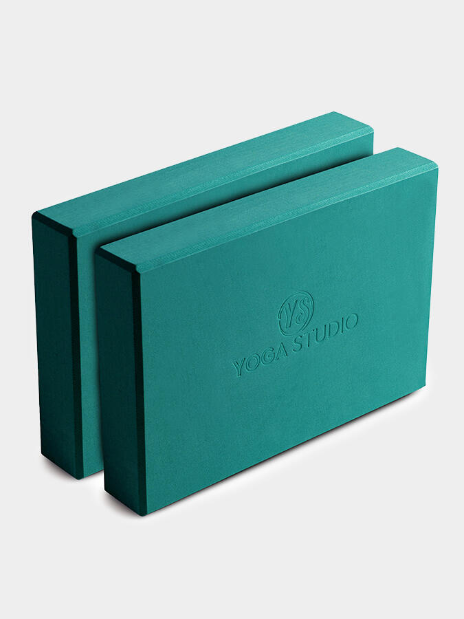 Yoga Studio EVA Yoga Block Twin Pack - Teal 3/4