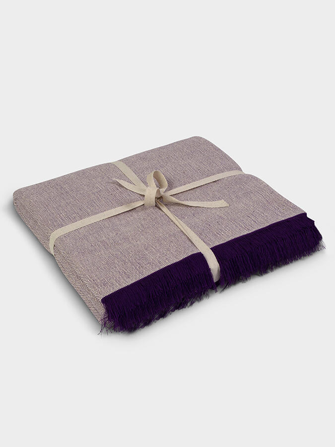 YOGA STUDIO Yoga Studio Two Toned Seamless Organic Cotton Yoga Blanket - Purple