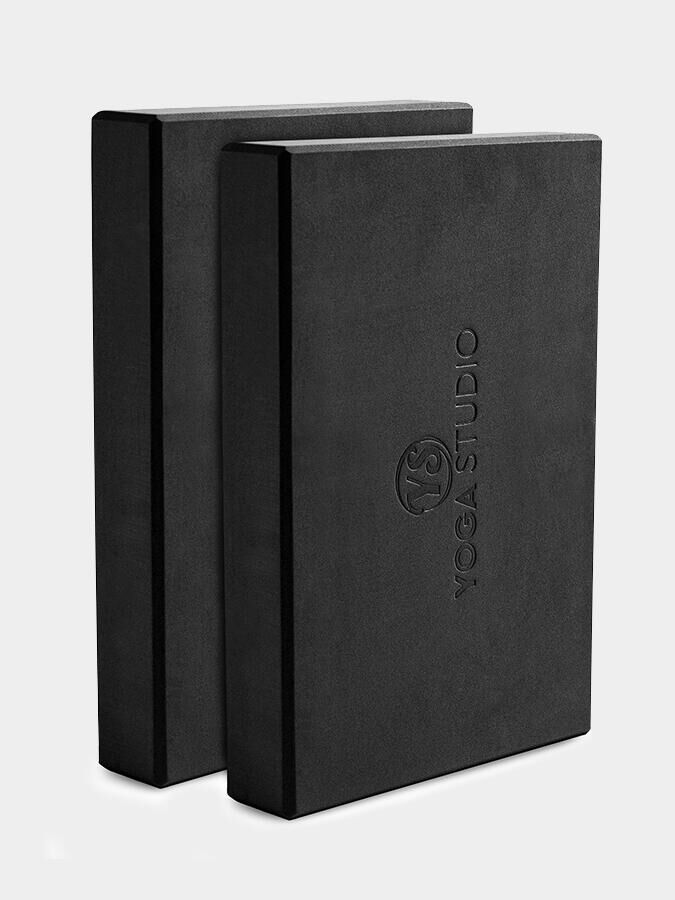 YOGA STUDIO Yoga Studio EVA Yoga Block Twin Pack - Black