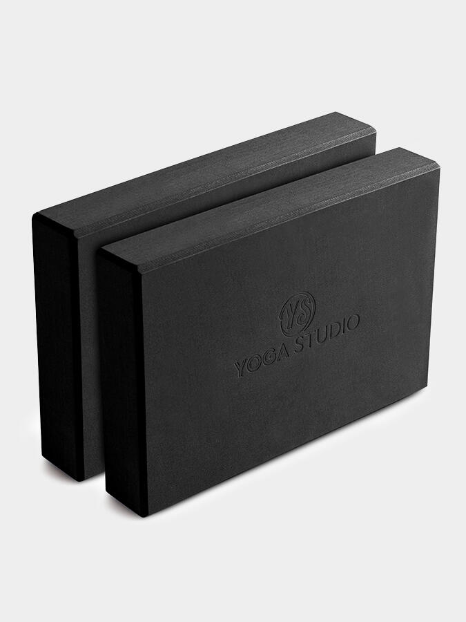 Yoga Studio EVA Yoga Block Twin Pack - Black 3/4