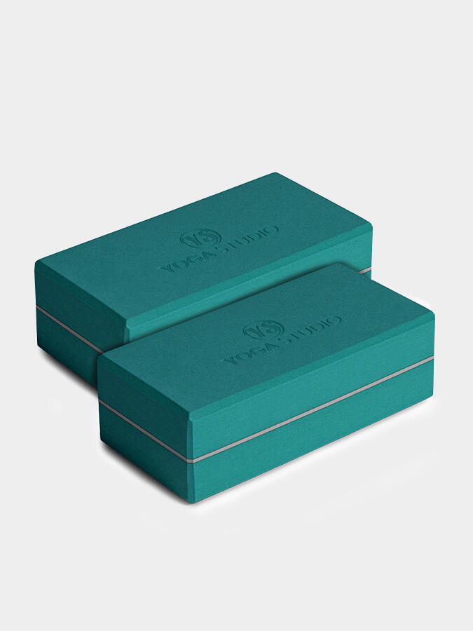 Yoga Studio EVA Yoga Brick Twin Pack - Teal 2/4