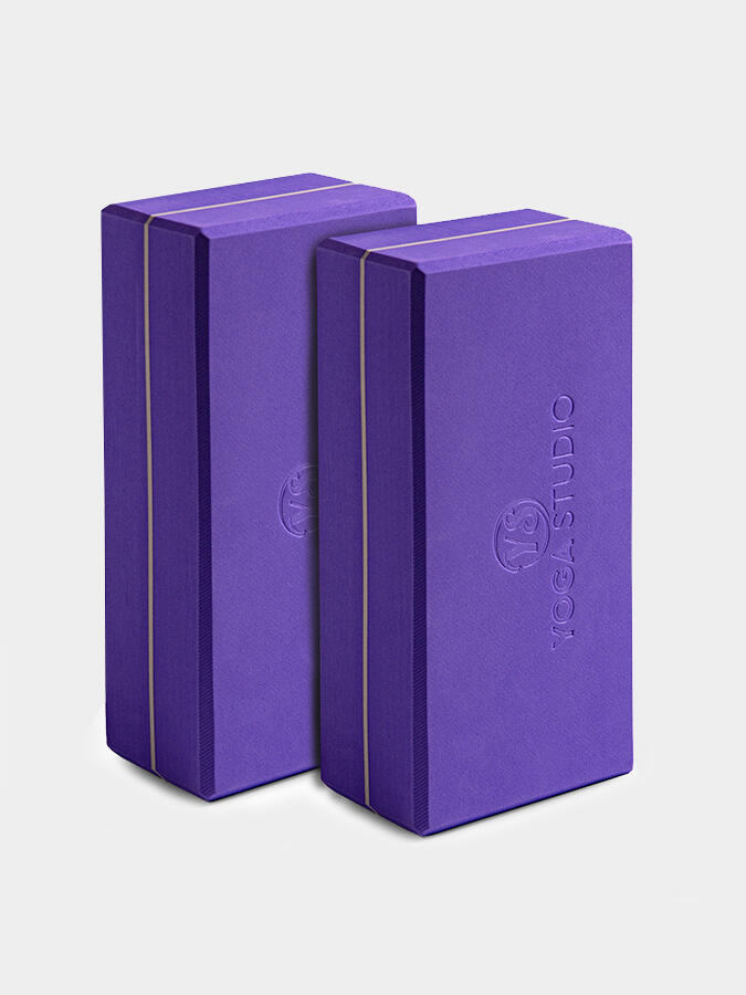 Yoga Studio EVA Yoga Brick Twin Pack - Purple 1/4