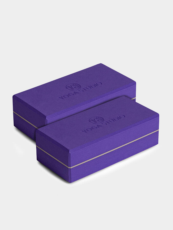 Yoga Studio EVA Yoga Brick Twin Pack - Purple 2/4