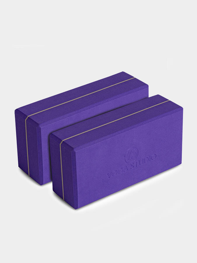 Yoga Studio EVA Yoga Brick Twin Pack - Purple 3/4