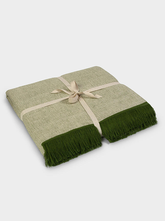 YOGA STUDIO Yoga Studio Two Toned Seamless Organic Cotton Yoga Blanket - Green